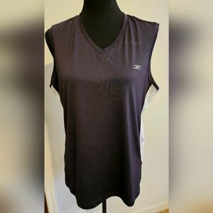 Reebok Black and White Tank-top XL